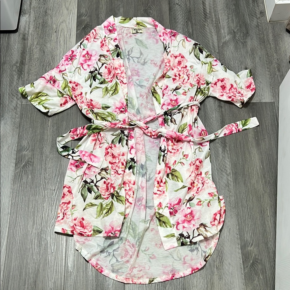 Show Me Your Mumu Brie Floral Women's Robe/ Size: S/M Smoke free